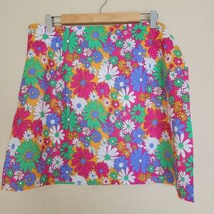 SHEIN 70S RETRO MINI SKIRT FLORAL PATTERN SIZE 2X